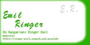 emil ringer business card